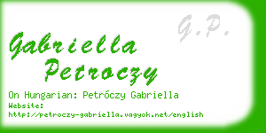 gabriella petroczy business card