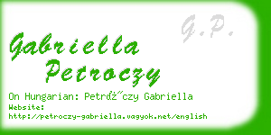 gabriella petroczy business card